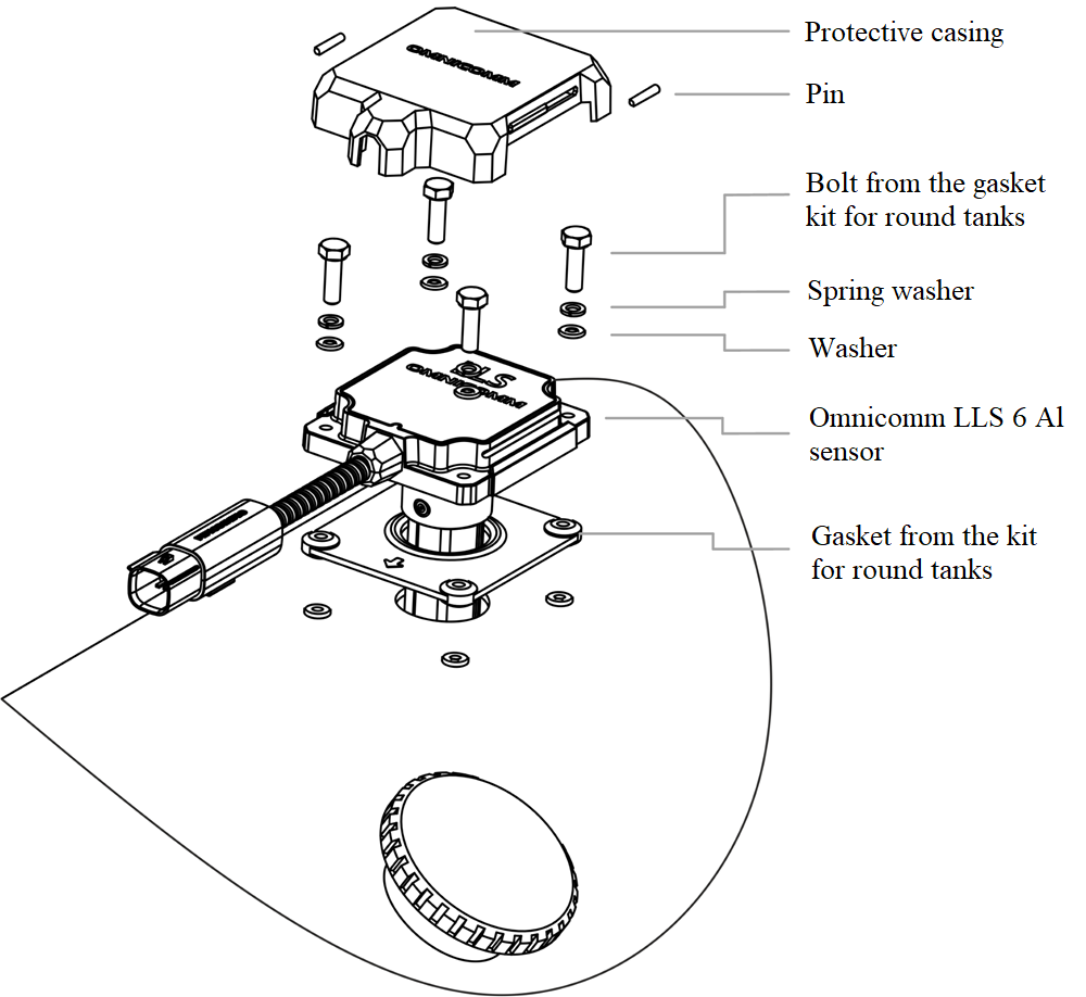 Omnicomm 6 AI Fuel Level sensor mounting procedure 
