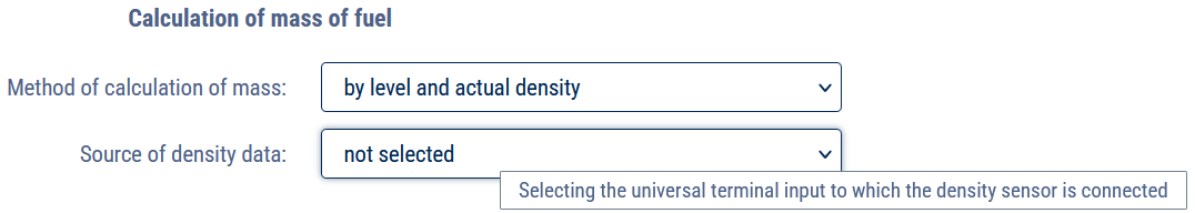 Method by level and actual density 