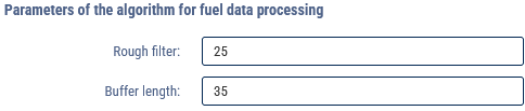 Fuel parameters 