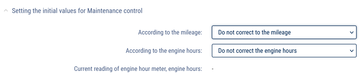 Maintenance control 