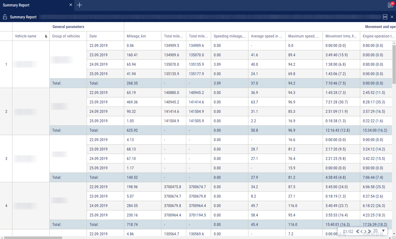 «Summary report» 