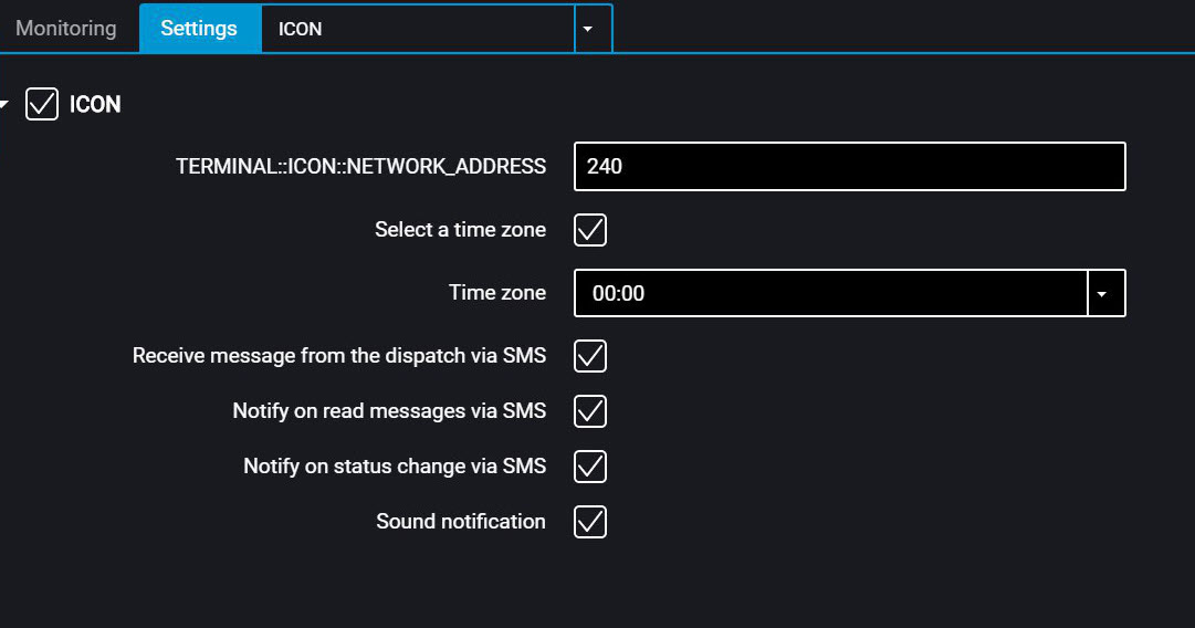 ICON settings 