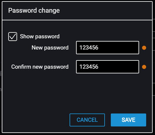 Change password 