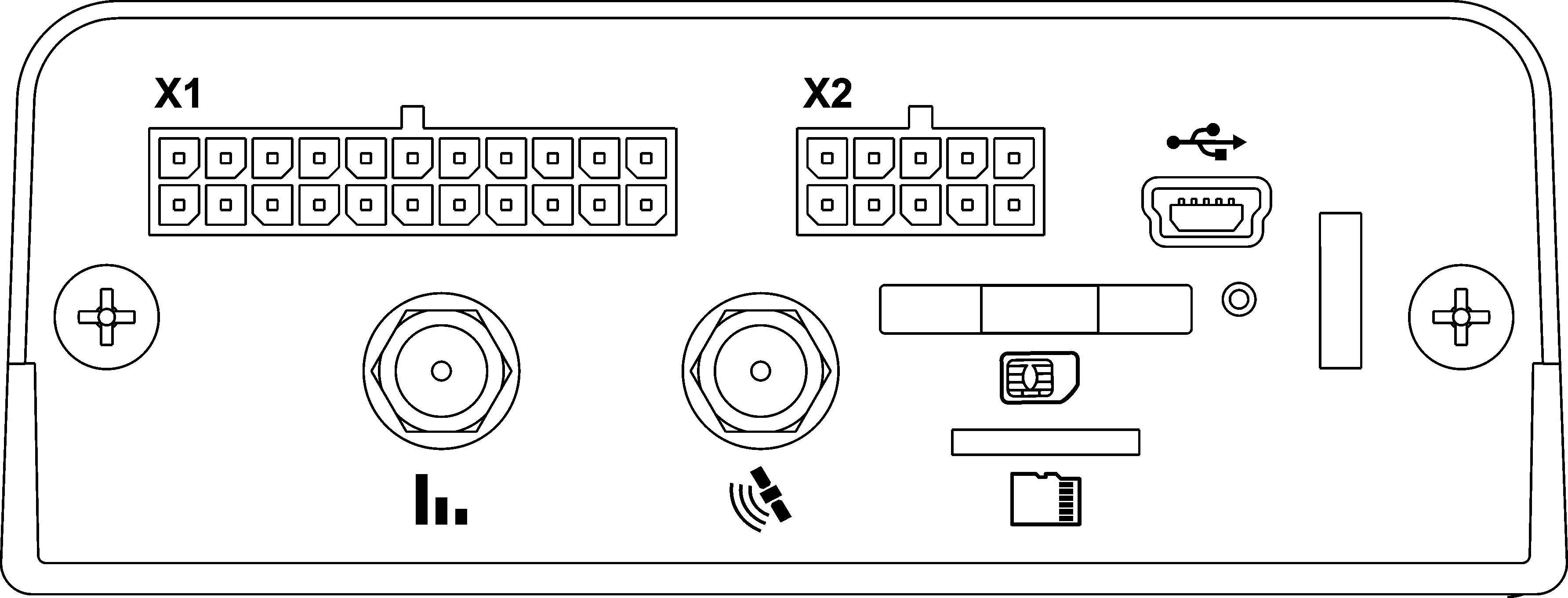 General view of the terminal Omnicomm Profi 