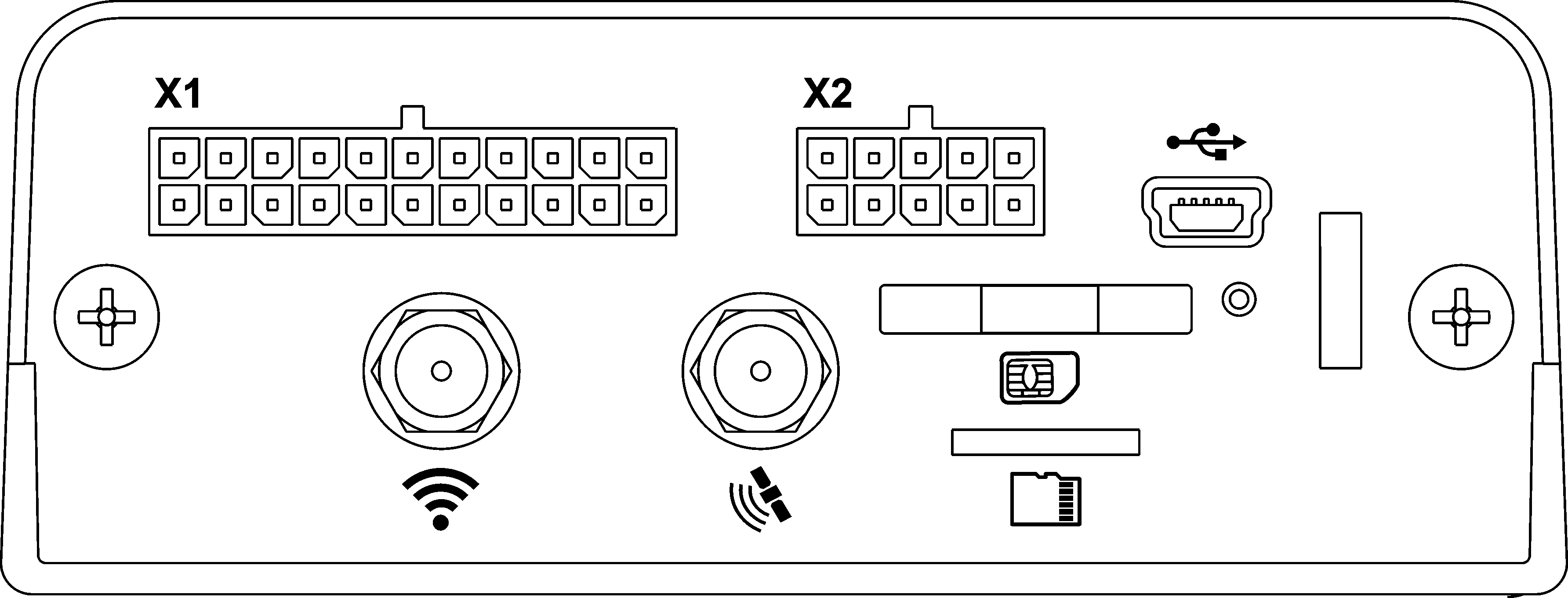 General view of the terminal Omnicomm Profi Wi-Fi  