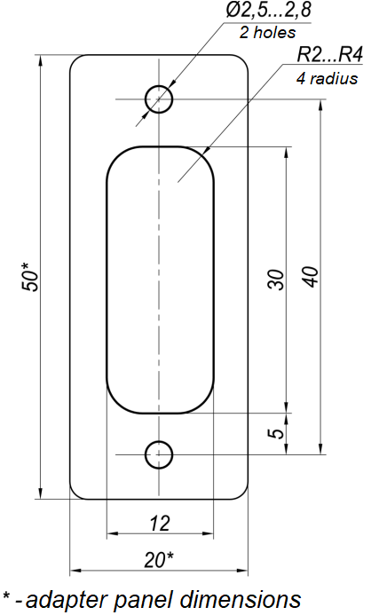 Installation dimensions 