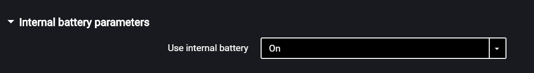 Internal battery parameters 