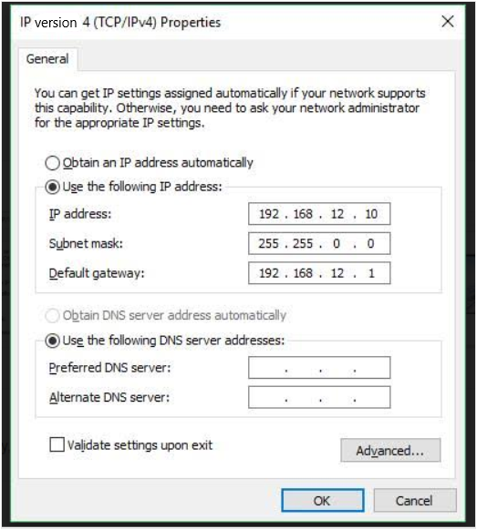 Connection properties 