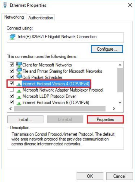 Connection properties 