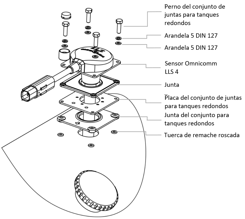 Procedimiento de montaje del sensor Omnicomm <k style='word-break:keep-all;white-space:nowrap'><k style='word-break:keep-all;white-space:nowrap'>LLS-AF</k> 4</k> Procedimiento de montaje del sensor Omnicomm <k style='word-break:keep-all;white-space:nowrap'><k style='word-break:keep-all;white-space:nowrap'>LLS-AF</k> 4</k>