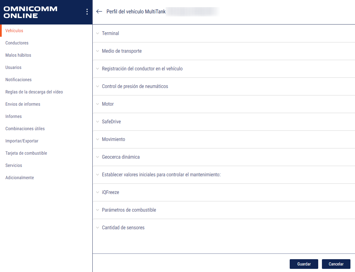 Perfil de vehículo Perfil de vehículo
