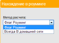Нахождение в роуминге 