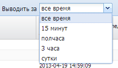 Фильтр по давности передачи данных 