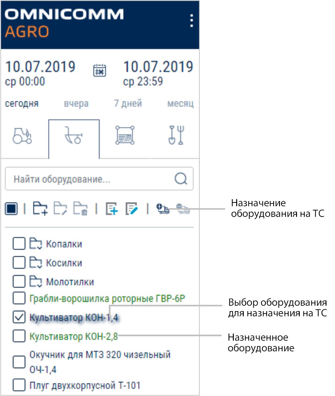 Навесное оборудования 