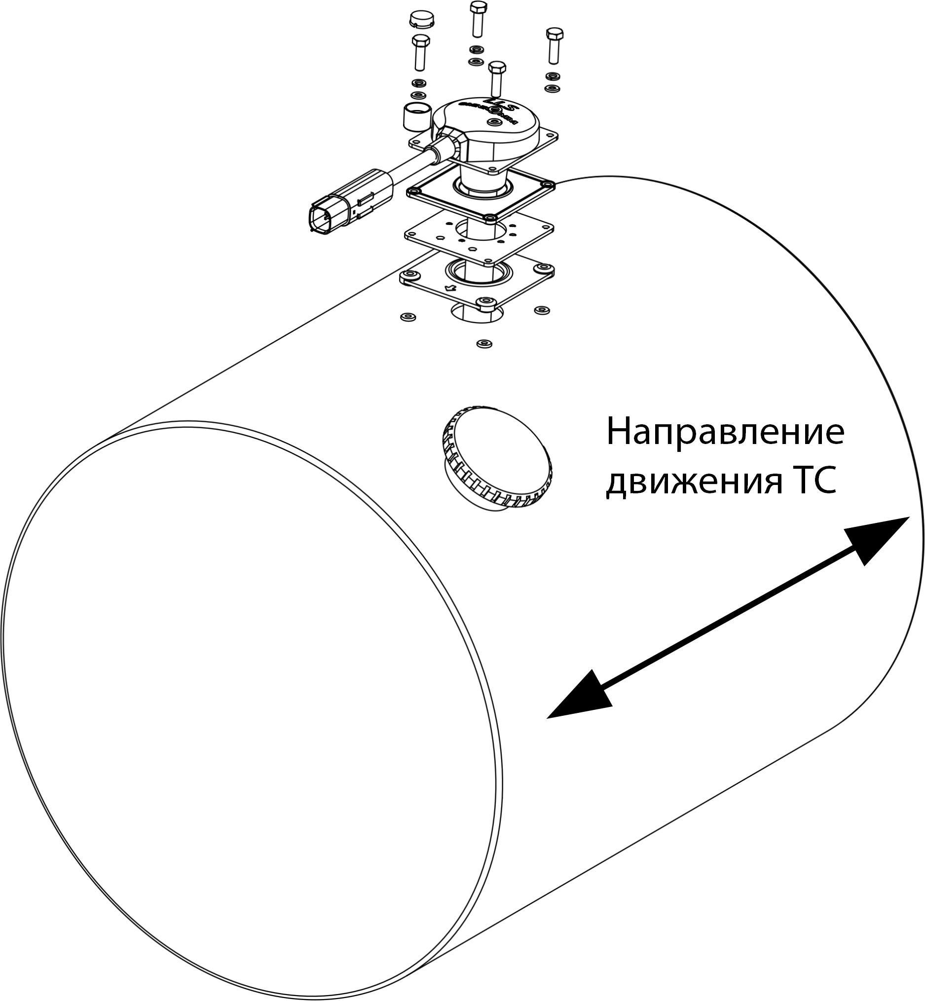 Расположение кабеля датчика 