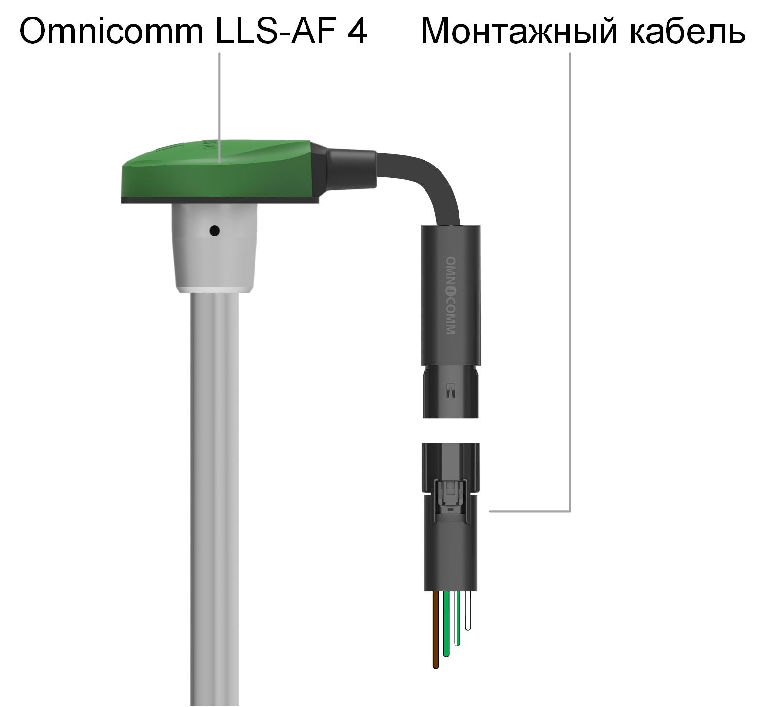 Подключение датчика Omnicomm <k style='word-break:keep-all;white-space:nowrap'><k style='word-break:keep-all;white-space:nowrap'>LLS-AF</k> 4</k> 