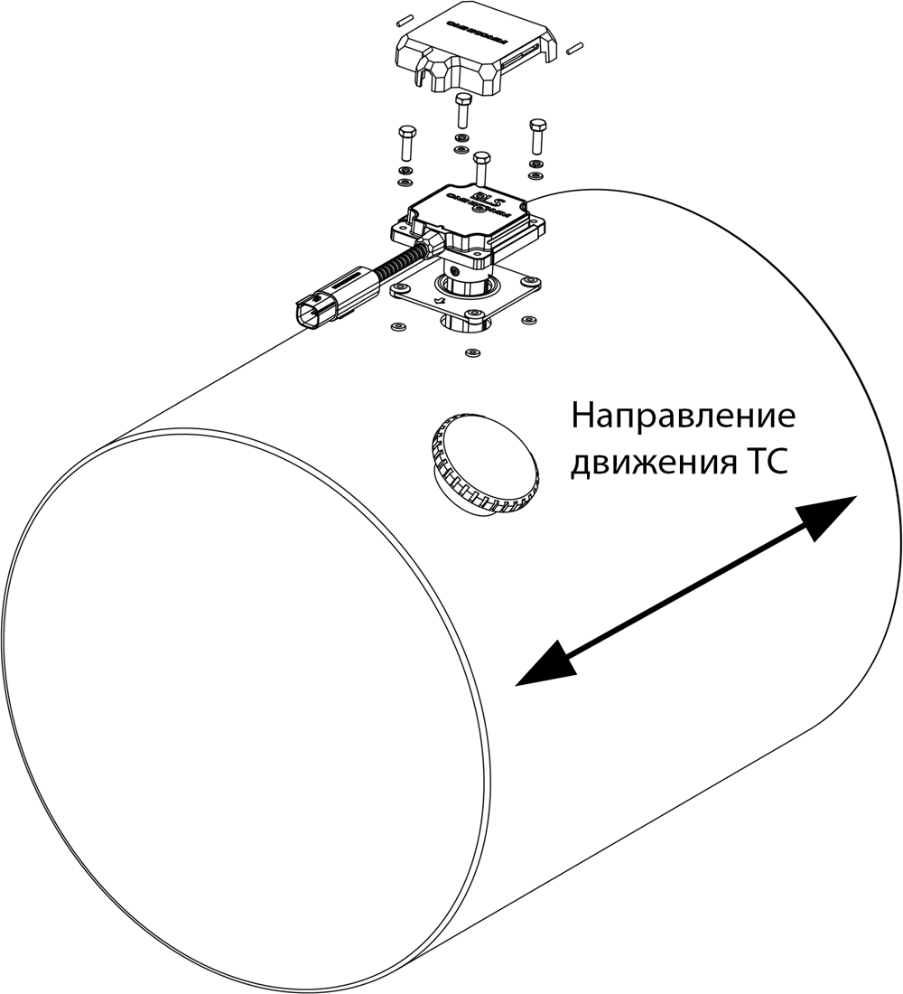 Расположение кабеля датчика 
